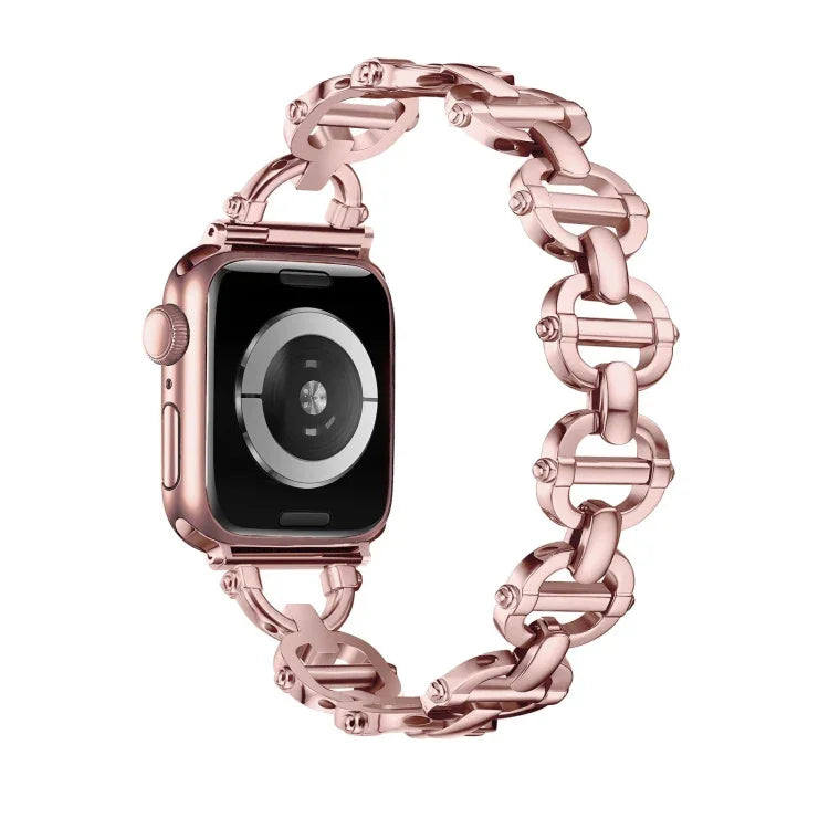 Ladder Buckle Metal Watch Band, For Apple Watch Ultra 49mm, For Apple Watch 8 41mm, For Apple Watch 8 45mm, For Apple Watch SE 2022 40mm, For Apple Watch SE 2022 44mm, For Apple Watch 7 41mm, For Apple Watch 7 45mm, For Apple Watch SE 40mm