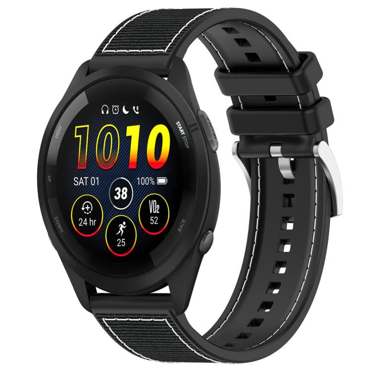 xDfind Hybrid Nylon Braid Silicone Watch Band, 22mm For Garmin Forerunner 570 47mm/935/945, 20mm For Garmin Forerunner 570 42mm/245/645, 20mm For Garmin?Vivomove?Sport/Vivoactive5/3, 22mm For Garmin Venu 3 / Vivoactive 4
