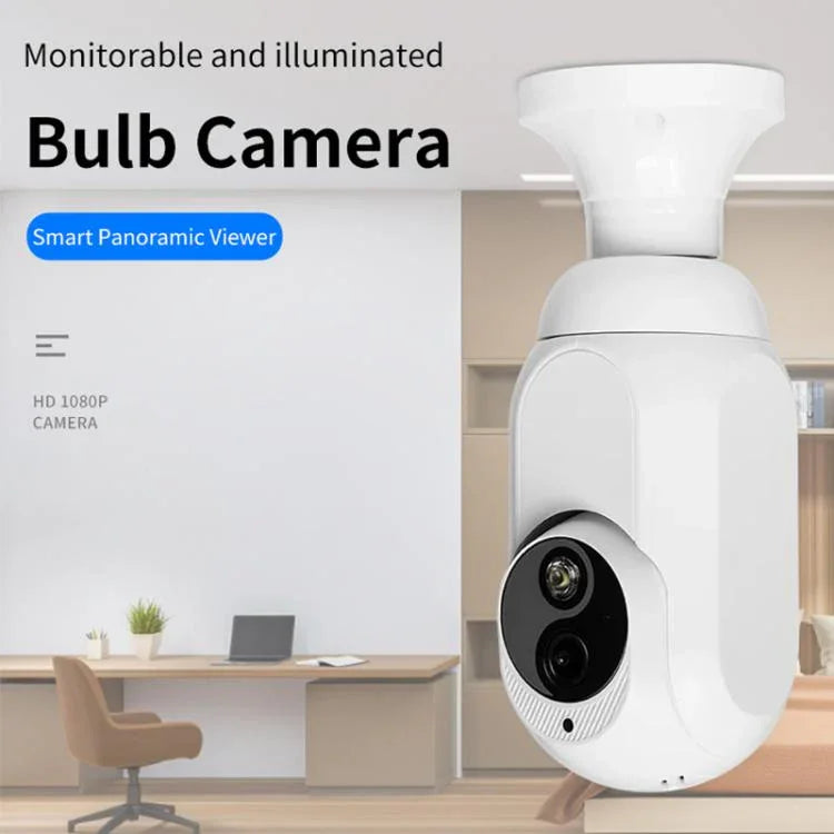 1080P Bulb Type WiFi Surveillance Camera Support Night Vision & Two - way Intercom & Motion Detection - Trustpick