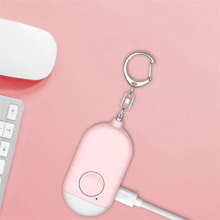 130dB IP44 Waterproof Rechargeable Anti - wolf Alarm Flashlight Intelligent Personal Alarm, English Packaging - Trustpick