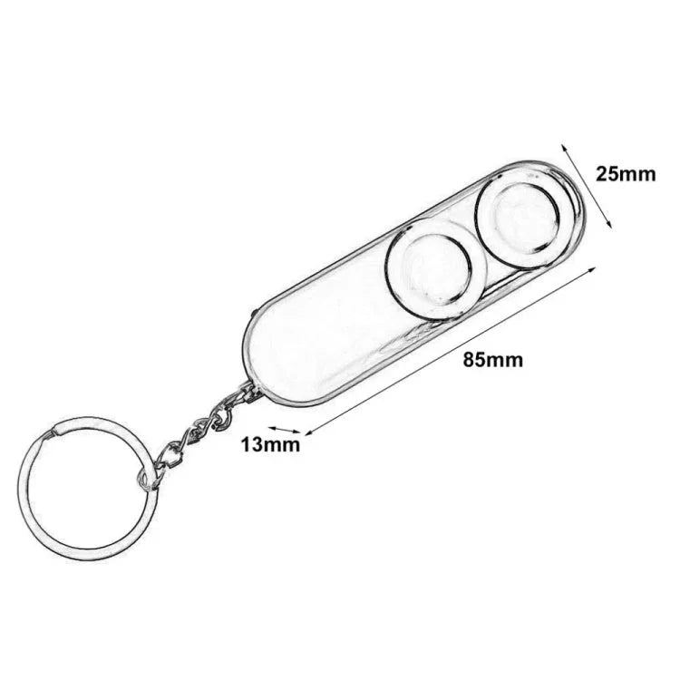 2 PCS 120dB Self Defense Anti - rape Device Dual Speakers Loud Alarm Safety Personal Security Keychain, Random Color Delivery - Trustpick