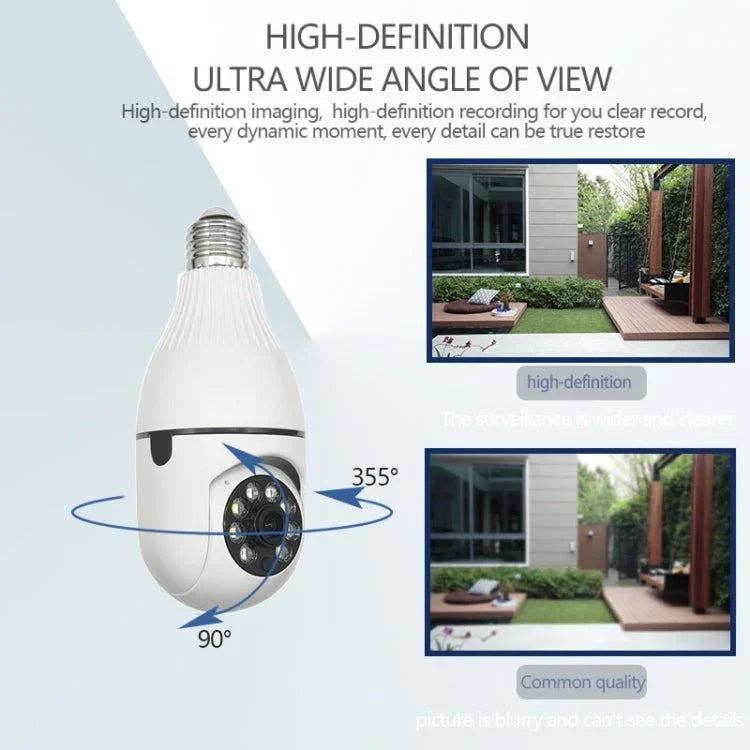 360 Degree 3MP HD Smart WiFi Bulb Camera - Trustpick