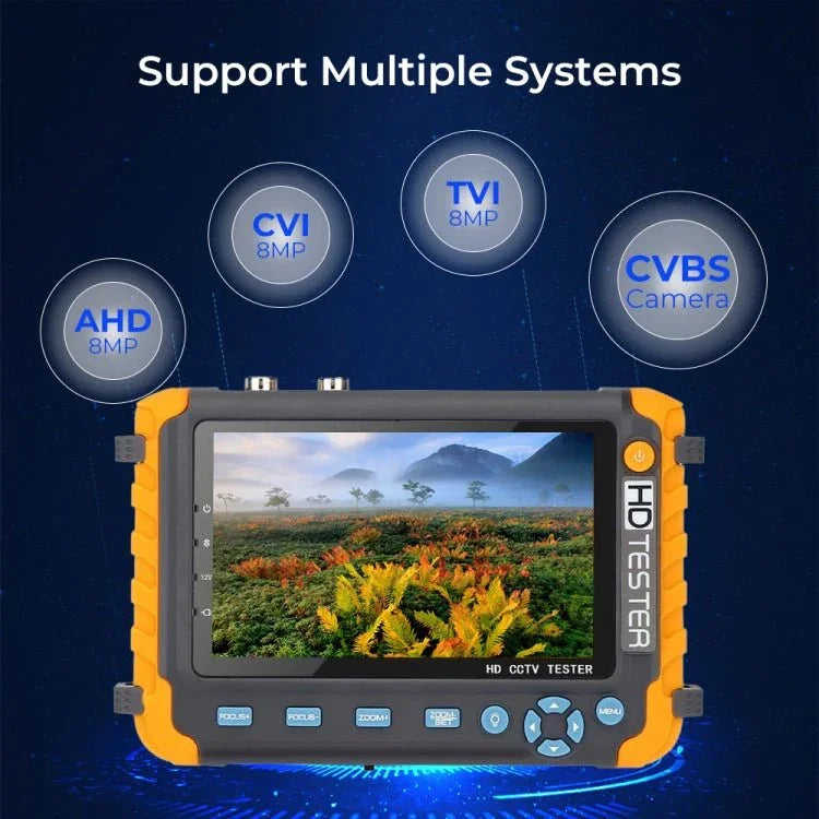 5800ACT - VH 5 Inch Large Screen Engineering Treasure Coaxial AHD / TVI / CVI 8MP Analog Video Surveillance Tester, US Plug - Trustpick