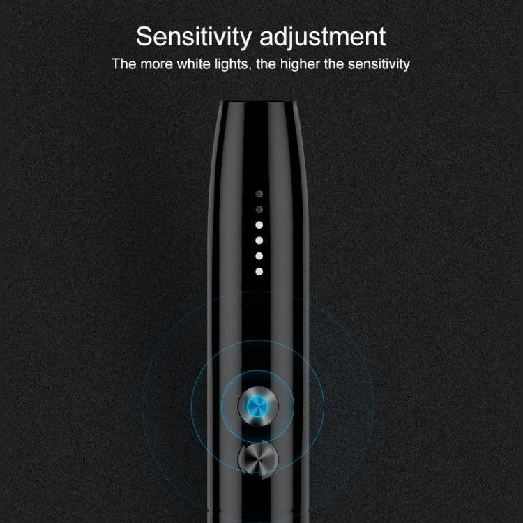 Wireless signal detection device with sensitivity adjustment and indicator lights for optimal performance.