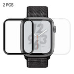 2 PCS ENKAY Hat-Prince 3D Full Screen PET + 3D Full Screen Electroplating PET Curved Heat Bending HD Screen Protector For Apple Watch Series 6 / 5 / 4 / Watch SE 44mm, For Apple Watch Series 6 / 5 / 4 / Watch SE 44mm