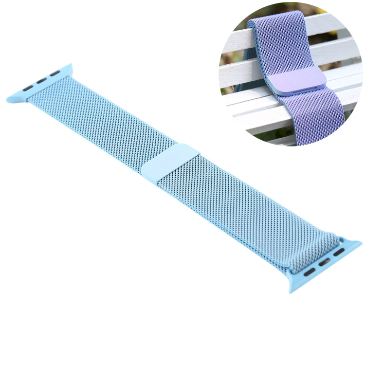 For Apple Watch Ultra 49mm&Watch Ultra 2 49mm / Series 10 46mm / 9&8&7 45mm / SE 3&SE 2&6&SE&5&4 44mm / 3&2&1 42mm Color-changing Magnetic Nylon Watch Band, 44mm