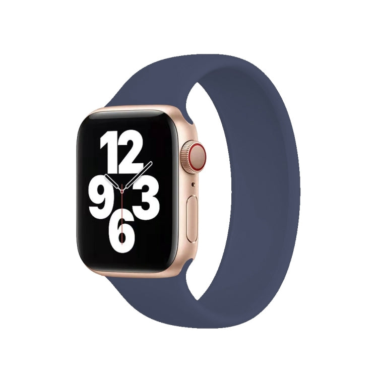 For Apple Watch Series 10 42mm / 9&8&7 41mm / SE 3&SE 2&6&SE&5&4 40mm / 3&2&1 38mm Solid Color Elastic Silicone Watch Band, Size:L 156mm