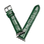 Denior Crocodile Grain Watch Cowhide Leather Watch Band for Apple Watch Series 10 42mm / 9&8&7 41mm / SE 3&SE 2&6&SE&5&4 40mm / 3&2&1 38mm