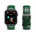 Denior Crocodile Grain Watch Cowhide Leather Watch Band for Apple Watch Series 10 42mm / 9&8&7 41mm / SE 3&SE 2&6&SE&5&4 40mm / 3&2&1 38mm