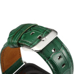 Denior Crocodile Grain Watch Cowhide Leather Watch Band for Apple Watch Series 10 42mm / 9&8&7 41mm / SE 3&SE 2&6&SE&5&4 40mm / 3&2&1 38mm