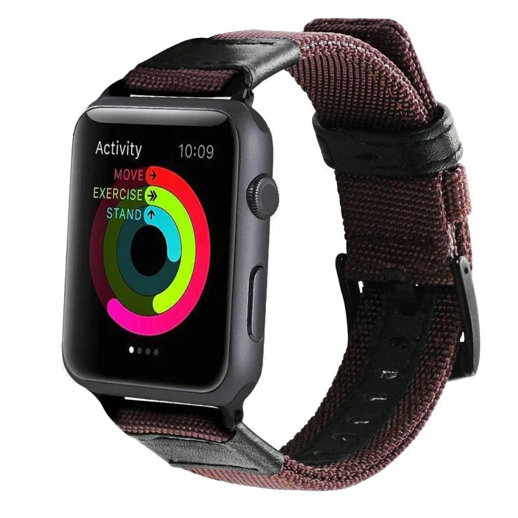 Jeep Style Nylon Wrist Watch Band with Stainless Steel Buckle for Apple Watch Series 3 & 2 & 1 42mm, 42mm