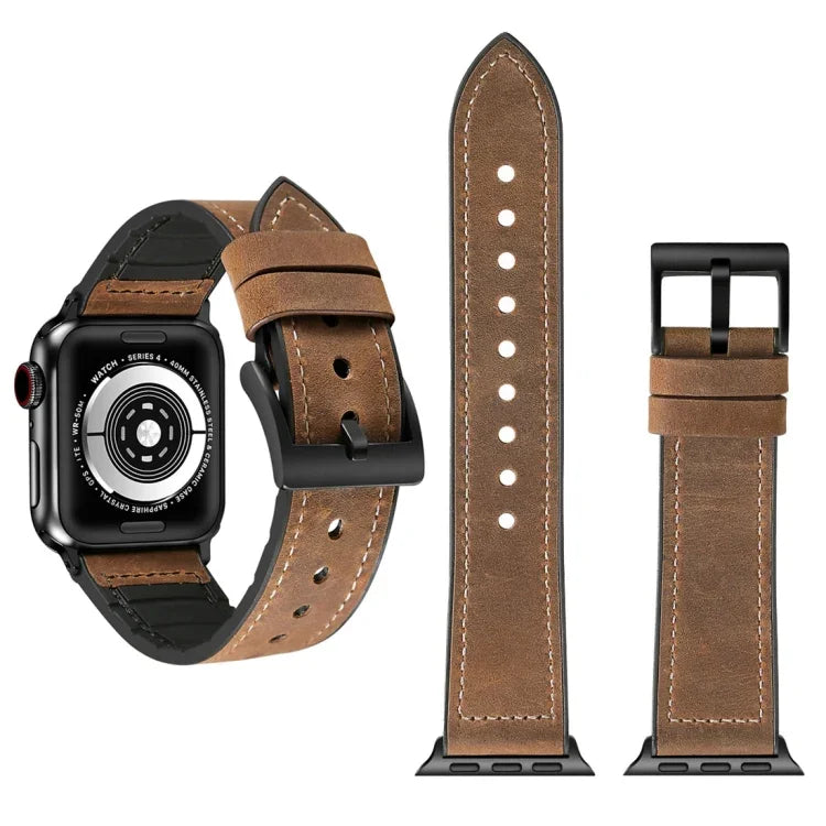 Crazy Horse Texture TPU Watch Band for Apple Watch Series 3 & 2 & 1 42mm, 42mm