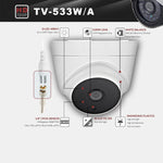 533A CE & RoHS Certificated Waterproof 3.6mm 3MP Lens AHD Camera with 2 IR LED Arrays, Support Night Vision & White Balance, 533A-W, 533A-L, 533A-H2
