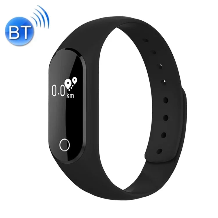 TLW25 0.42インチ OLEDディスプレイ Bluetooth スマートブレスレット, IP66 防水, 心拍数モニター / 歩数計 / 通話リマインダー / 睡眠モニター / 座りすぎリマインダー / アラーム / リモート撮影対応, Android と iOS 搭載スマホ対応, 25 ブラック, 25 ブルー