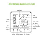 BHT-002GBLW 16A Load Electronic Heating Type LCD Digital Heating Room Thermostat with Sensor & Time Display, WiFi Control, BHT-002GBLW 16A (Black)  Electronic Heating Type, BHT-002GBLW 16A (White)  Electronic Heating Type