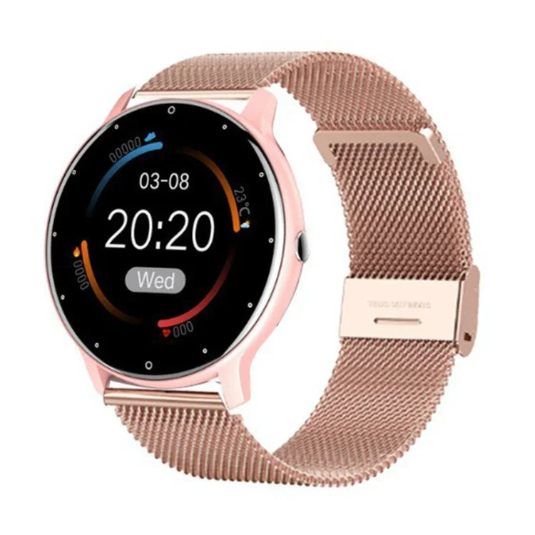 ZL02D 1.28 inch IP67 Waterproof Steel Band Smart Watch Support Heart Rate Monitoring, Steel Band (Blue), Steel Band (Black), Steel Band (Pink), Steel Band (Gold)