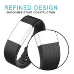 Square Pattern Adjustable Sport Watch Band for FITBIT Charge 2, Size: L, 12.5x8.5cm, L, Coral Red, L, Navy Blue, L, Dark Purple, L, Purple, L, Orange, L, Cyan, L, Pink, L, Red, L, Green, L, Rose Red, L, Grey, L, Sky Blue, L, Blue, L, White, L, Aqua Blu...
