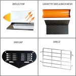 220V 1050W Heat Light Infrared Dryer Spray Paint Heating Curing Lamp Baking Booth Heater, US Plug, 1050W, US Plug