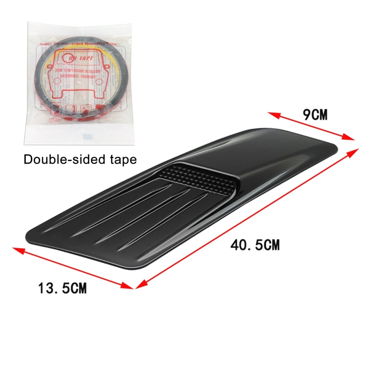 HD-713 1 Pair Car Hood Decorative Stickers Fender Air Vents Sticker, Black