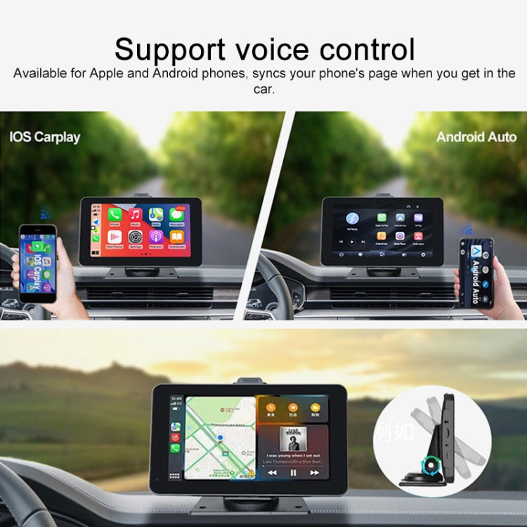 P703S 7 inch Wireless CarPlay Car Navigator Smart Driving Recorder, 703S