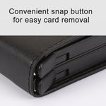 X-7 Antimagnetic RFID  Multi-functional Aluminum Crazy Horse Texture Leather Card Bag Wallet