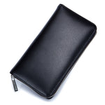 Two-Layer Cowhide Leather Organ Card Holder Multiple-Card RFID Anti-Theft Wallet Bag