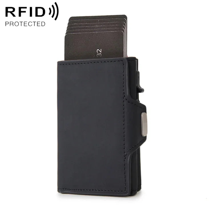CH0727-1 RFID Carbon Fiber Zipper Multifunctional Card Package