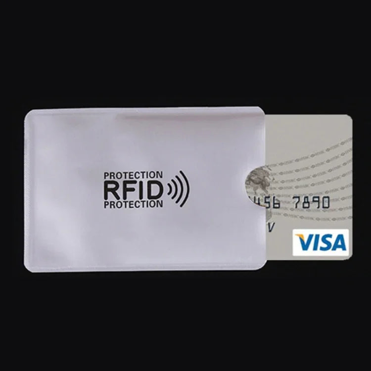 10 PCS Aluminum Foil RFID Blocking Credit Card ID Bank Card Case Card Holder Cover, Size: 9.1*6.3cm, RFID 10pcs