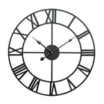 45cm Retro Living Room Iron Round Roman Numeral Mute Decorative Wall Clock, 45cm