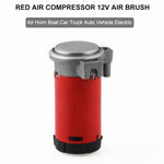 12V Portable Air Compressor for Air Horn Car Truck Vehicle, 12V Red