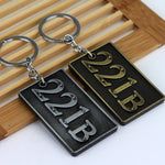 Detective Sherlock 221B Key Chain Car Key Ring Multi-functional Tool Key Holder Key Chains Rings Holder Pendant  Auto Parts