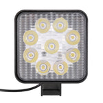 DC 10-30V 27W 2500LM 6000K Waterproof Vehicle Car Boat Marine External Work Lights Emergency Lights 30 Degrees Adjustable Spot Light LED Car Bulbs with 9 Intense Wafer LED Lights, Spot Light+27W
