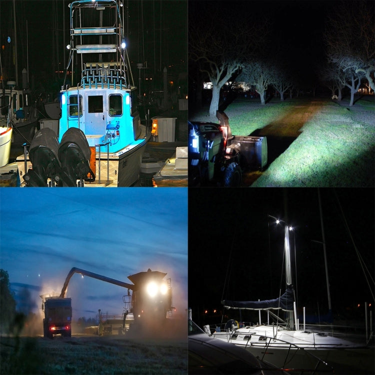 DC 10-30V 27W 2500LM 6000K Waterproof Vehicle Car Boat Marine External Work Lights Emergency Lights 30 Degrees Adjustable Spot Light LED Car Bulbs with 9 Intense Wafer LED Lights, Spot Light+27W
