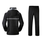 Durable Reflective Motorcycle Split Raincoat Pants Riding Bicycle Electric Bike Windproof Waterproof Rain Wear for Adult, Size: M(Black), Size: M
