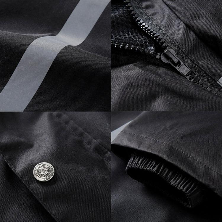 Durable Reflective Motorcycle Split Raincoat Pants Riding Bicycle Electric Bike Windproof Waterproof Rain Wear for Adult, Size: L(Black), Size: L