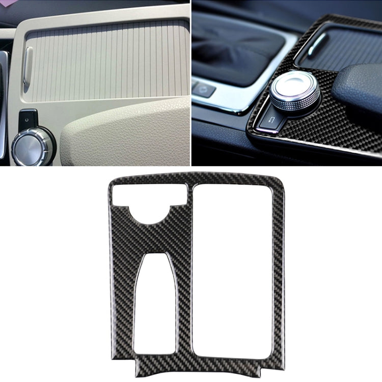 Car Carbon Fiber Left Drive Gear Position Panel Decorative Sticker for Mercedes-Benz W204 2007-2013 / W212 2010-2012, Left Drive Gear Position (W212)