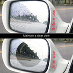 Car Round PET Rearview Mirror Protective Window Clear Anti-fog Waterproof Rain Shield Film, Diameter: 8cm, 8*8cm