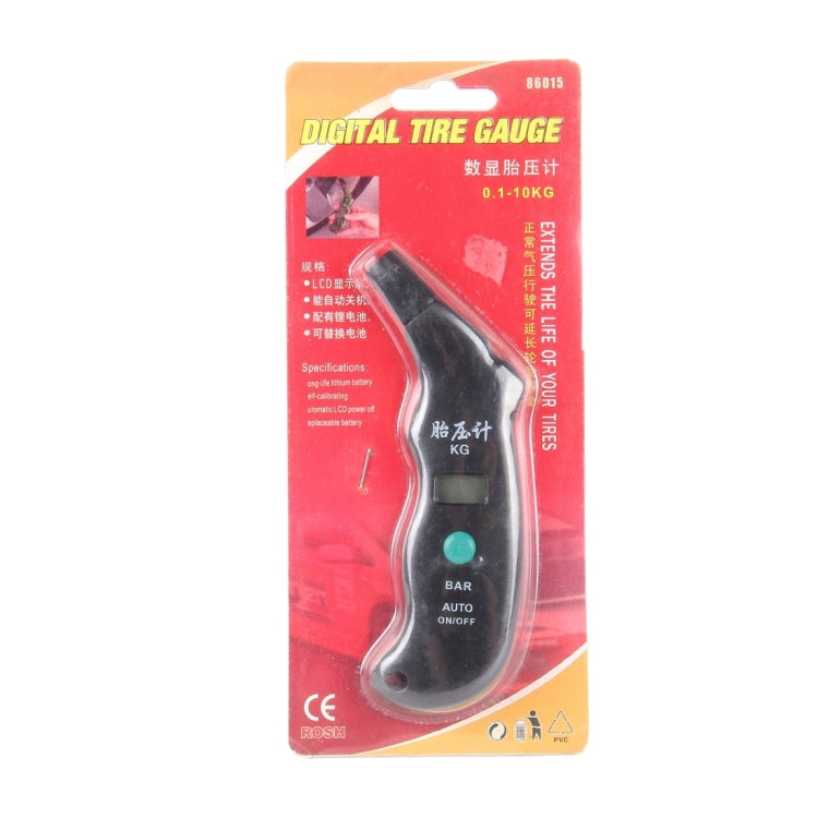 ROSH 86015 LCD Display Screen Digital Tire Gauge, Pressure Range: 0.1-10G, ROSH 86015