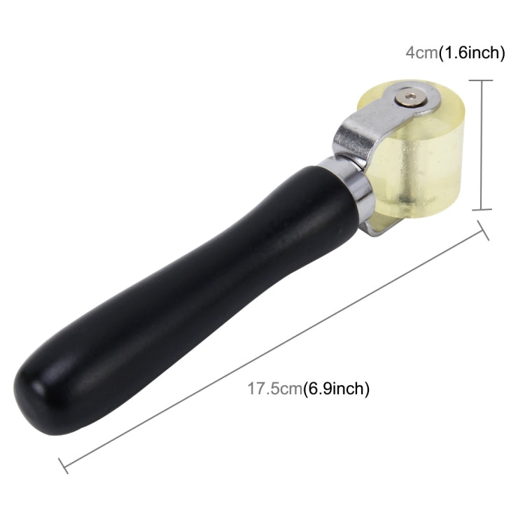 Car Auto Body Surface Window Wrapping Film Yellow Rubber Roller Scraper Sticker Tool Black with Black Wrapping Rubber Handle(Small Size), Small Size