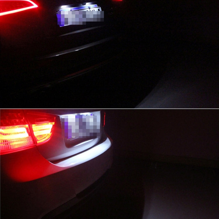 2 PCS License Plate Light with 18  SMD-3528 Lamps with Canbus for Mercedes-Benz W220,2W 120LM,6000K, DC12V(White Light), For Benz W220