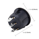 Car Auto Universal DIY 3 Pin Round Cap OFF- ON Push Button, 3 Pin