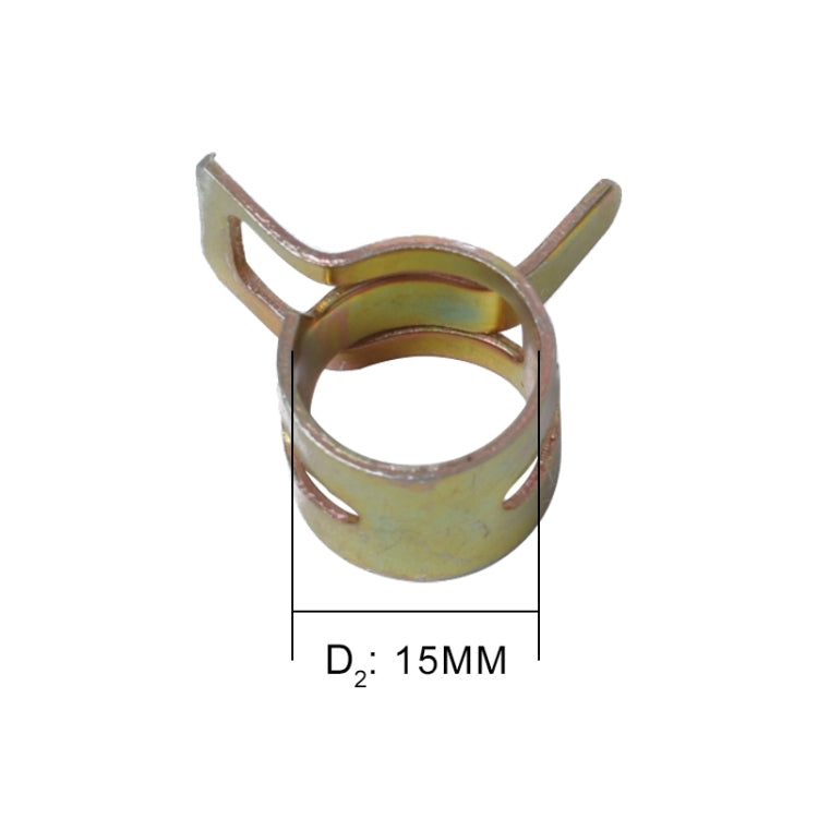 10 PCS 15mm Car Spring Clip Fuel Line Hose Clip Water Pipe Air Tube Clamp Fastener, 10 PCS 15mm