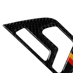 2 PCS German Flag Car Carbon Fiber Seat Adjustment Panel Decorative Sticker for Mercedes-Benz W204 2007-2013, Seat Adjustment