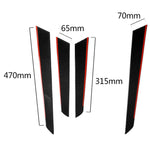 4 PCS Car Carbon Fiber Red Inner Door Panel Decorative Sticker for Mercedes-Benz W204 2007-2013, Red Inner Door Panel