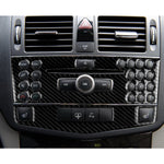 Car Carbon Fiber Center Console Panel Decorative Sticker for Mercedes-Benz W204 C Class 2007-2010, Center Console (B)