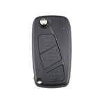 For FIAT Car Keys Replacement 3 Buttons Car Key Case with Side Battery Holder, Black, Blue