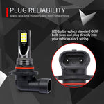 2 PCS 9006 DC12V-24V / 12W / 3000K / 800LM 12LEDs SMD-3030 Car LED Fog Light, 9006 (White Light), 9006