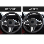 Car Carbon Fiber Steering Wheel Lower Panel Decorative Sticker for BMW G30(2018-2020) / G01(2018-2020) / G02(2019-2020), Steering Wheel Lower Panel