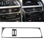 2 in 1 Car Carbon Fiber Air Conditioning Air Outlet Frame Decorative Sticker for Audi A4 B8 2009-2016 / A5 2008-2017 / Q5 2009-2017​, Left Drive, Air Conditioning Air Outlet Frame