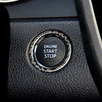 Car Carbon Fiber One-button Start Decorative Sticker for Toyota Eighth Generation Camry 2018-2019, One-button Start